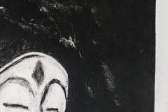 Monotype: Masque anthropomorphe du Gabon 