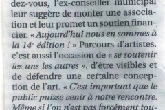Parcours d'Artistes dans la Semaine Hebdo